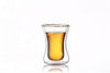 Handmade Hourglass Shaped Double Transparent Glass Insulated Cup Coffee Cup