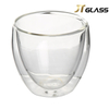 Good Quality Clear 80ml Reusable Coffee Cup Glass Borosilicate Double Wall Glass Drinking Cup 