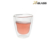 Creative handmade mini high borosilicate 250ml double wall glass tea cup 
