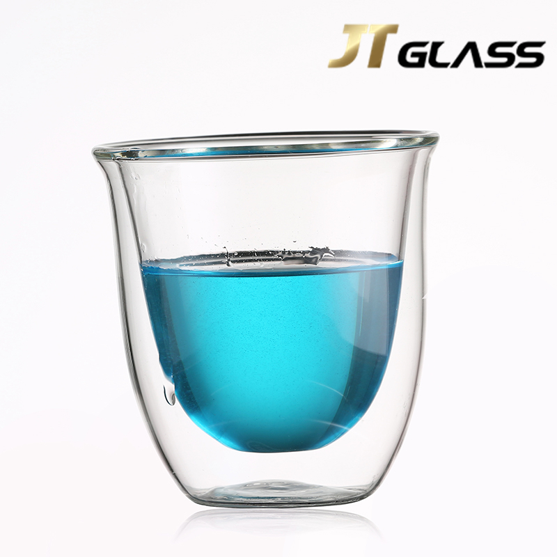 Double Wall Borosilicate Glasses Clear Insulated Cups 