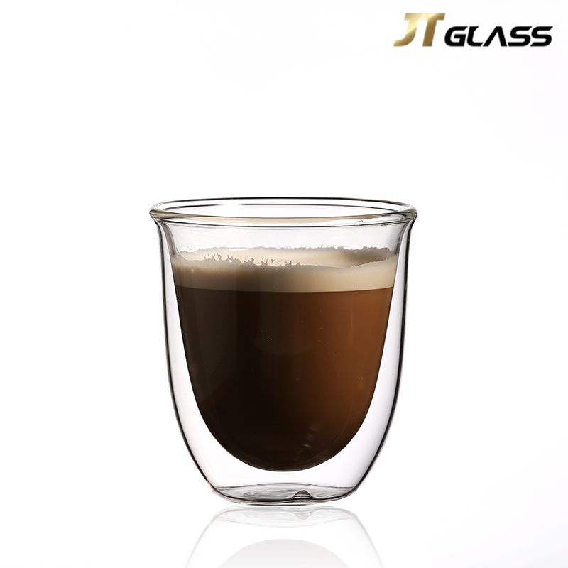 Wholesale Hot Sale Heat Resistant Borosilicate Glass Handmade Blown Coffee Cup 