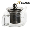 With Removable Stainless Steel Filter 500ML Transparent Small Glass Teapot 