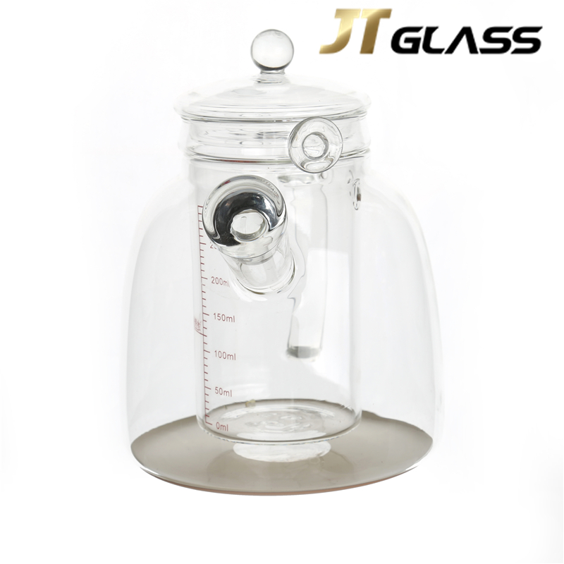 with Infuser for Tea Heat Resistant Clear High Borosilicate Glass Teapot 