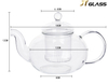 Glass teapot infusion set 400 ML transparent teapot single wall glass teapot 
