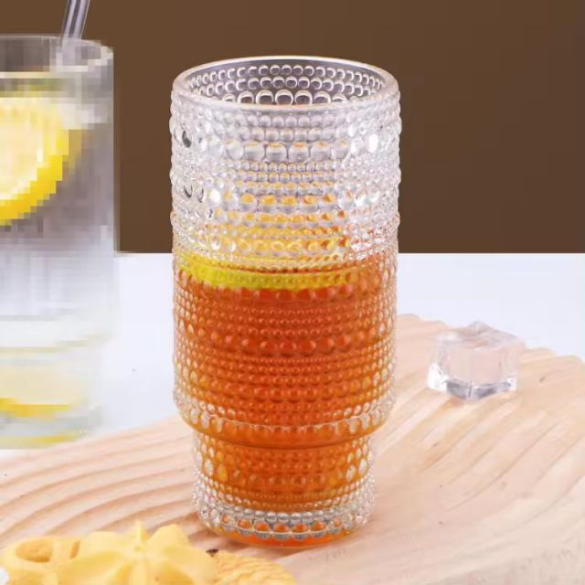 Glass Drink Cup with Straw And Lid