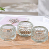 jtglass New pattern thickened glass candle holder