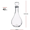 Teardrop Shaped Decanter 42OZ