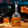AWESOME RUM EMPTY BOTTLE 750 ML Customizable Galss Skeleton Pirate Rum Bottle