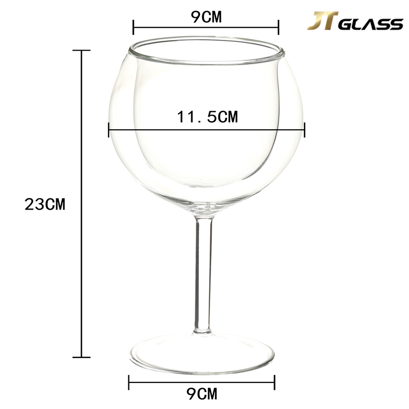 Gold supplier Fashion design clear glass wine glass cup 