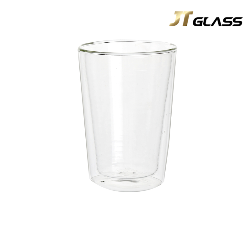 Transparent Personalized Double Layer Reusable Borosilicate Glass Coffee Mug 