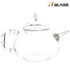 Borosilicate heat resistant clear glass teapot with customized logo