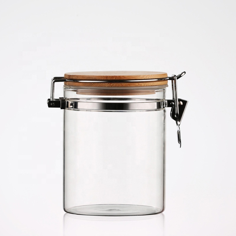 Clear Glass Favor Jar Storage Jar, with Cork Stopper