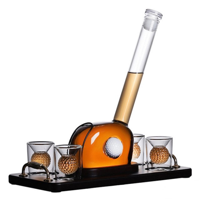 Jtglass Golf Shaped Decanter Set Whisky Set