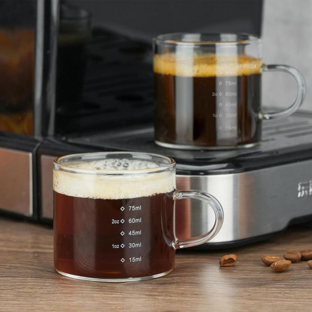90ml Espresso Glass Measuring Cup with Handle