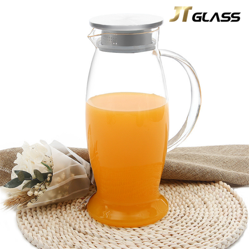 Hot Sale Environmental Friendly Insulated Glass Water Jug With Lid 