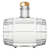 Oak Barrel-shaped Whiskey And Brandy Bottle